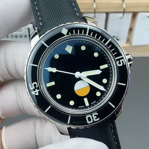 High-end High-quality Sapphire Bezel 300M Waterproof Automatic Moisture Indicator 40mm Steel <b>Case</b> Black Sailcloth Mens <b>Watches</b> - Product Image 2
