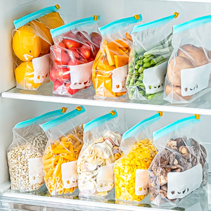 AIUDO LDPE Plastic Slider Zipper Freezer Food Storage <strong>Bags</strong> Pouches Fridge Keep <strong>Fresh</strong> <strong>Sealed</strong> Fruit <strong>Vegetable</strong> <strong>Self</strong> <strong>Sealing</strong> <strong>Bag</strong> - Product Image 6