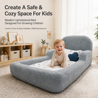 Lit en mousse pour enfants avec housse lavable CertiPUR-US, fabriqué directement en usine, écologique, doux, lit de transition pour tout-petits, idéal pour la salle de jeux des enfants