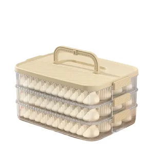 Caja de almacenamiento de bolas de masa hervida doméstica caja de congelador de grado alimenticio bandeja caja de embalaje de carne