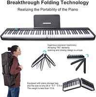 Explorez la musique en déplacement avec le piano pliable BX-20 - 88 touches, portabilité ultime pour les musiciens en déplacement
