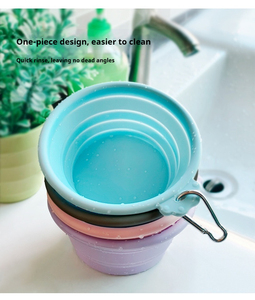 FishPrincess Custom <span class=keywords><strong>Silicone</strong></span> per animali domestici ciotola da viaggio pieghevole portatile contenitore per alimenti per cani acqua potabile ciotole per l'alimentazione - Product Image 5