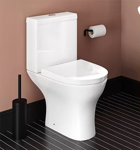 Baño de baño Euro cerámica Baño <span class=keywords><strong>Vater</strong></span> Sin montura Confort Altura Hogar Soporte WC Cierre suave Asiento inodoro y lavabo ser - Product Image 5