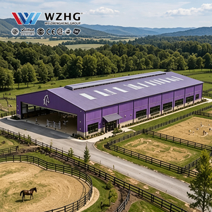 Fabricant de systèmes structurels préfabriqués : Arène équestre en acier pour écoles d'équitation, avec options de poutres de toit et de poutres latérales - Product Image 1
