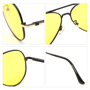 Gafas <span class=keywords><strong>de</strong></span> <span class=keywords><strong>sol</strong></span> clásicas <span class=keywords><strong>de</strong></span> metal con doble puente, gafas <span class=keywords><strong>de</strong></span> <span class=keywords><strong>sol</strong></span> unisex para conducir <span class=keywords><strong>de</strong></span> día y <span class=keywords><strong>noche</strong></span>, en stock - Product Image 4