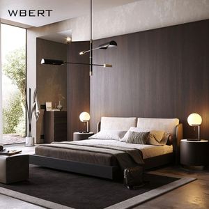 Wbert เตียงคู่ทำจากไม้เนื้อแข็งแบบอิตาลีสำหรับโรงแรมวิลล่าเฟอร์นิเจอร์ห้องนอนปรับแต่งได้ - Product Image 6