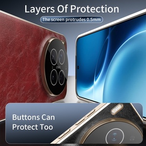 เคสโทรศัพท์หนัง PU เคลือบแว็กซ์เคลือบเงาแบบขายส่งสำหรับ Vivo X300 Pro X200 Pro พร้อมฟิล์มกันรอยเลนส์ HD - Product Image 2