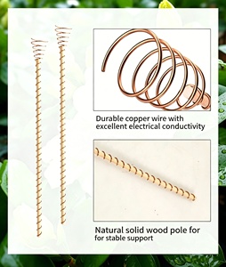 Electro Culture Gardening Copper Wire, <strong>Wooden</strong> Electroculture Plant <strong>Stakes</strong> for Outdoor Plants Garden <strong>Stakes</strong> - Product Image 4