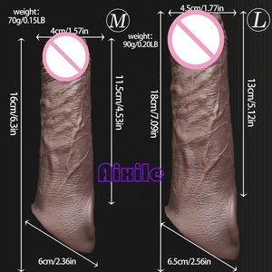 Juguetes Sexuales Masculinos, Extensor de Pene, Funda <span class=keywords><strong>para</strong></span> Pene Reutilizable, <span class=keywords><strong>Anillos</strong></span> Realistas <span class=keywords><strong>para</strong></span> Agrandar el Pene, Engrosar, Retrasar la Eyaculación, Erección Más Fuerte - Product Image 6