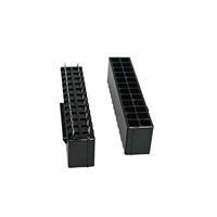Conector de Cable a Placa Hongsheng, Enchufe de Alimentación ATX, Carcasa Negra, Doble Fila, 24 Pines, Caja de Conexión para Placa Base de Ordenador