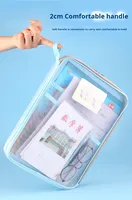 Bolsa Transparente para Documentos A4 de PVC con Cierre |   Carpeta Transparente Impermeable para Archivos, para Oficina y Escuela |   Logotipo Personalizado al por Mayor