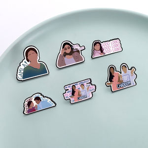 Società di produzione cinematografica spilla smaltata linea di personaggi di produzione televisiva e Film mi raccontano come sono stati gioielli con spilla con risvolto - Product Image 1