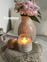 Bougie parfumée faite à la main en cire de soja naturelle, dans un bocal en verre transparent avec couvercle en liège, aromathérapie, décoration d'intérieur, étiquette privée personnalisée, cadeau
