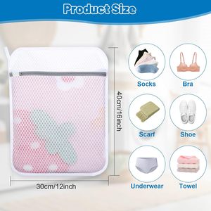 Custom Polyester Machine Washable Polyester Zipper Mesh <b>Laundry</b> Bags Mesh for Clothes Hotel <b>Laundry</b> Mesh Bag with Zipper - Product Image 2