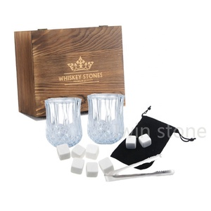 Gravé Barware Whisky Pierres et Pierres De Refroidissement Verre De Whisky pour le <span class=keywords><strong>Vin</strong></span> Blanc en bois coffrets cadeaux - Product Image 5