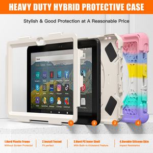<span class=keywords><strong>2022</strong></span> Kindle Fire HD 8 corps complet protection robuste silicone <span class=keywords><strong>PC</strong></span> robuste antichoc Android tablette étui anti-chute fabriqué - Product Image 5