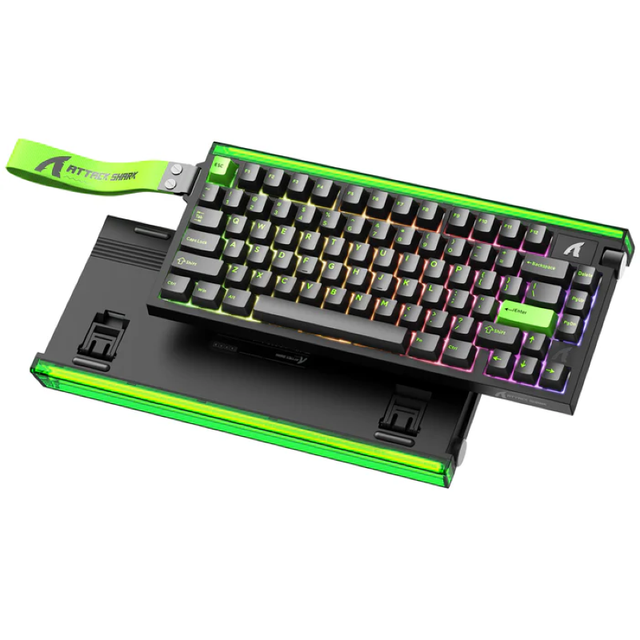 Attack Shark R85 HE Wired Gaming Keyboard, 75% Hall Effect Rapid Trigger, RGB 8K Polling Rate Mechanical Keyboard