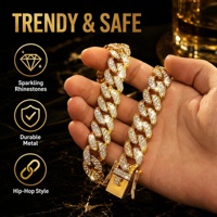 Collier pour animaux de compagnie en strass Hip Hop, chaîne cubaine en alliage pour chiens et chats de petite, moyenne et grande taille