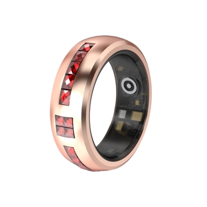 CITICITY Nouvelle bague intelligente étanche IP68 en acier inoxydable, suivi de la santé et du fitness, contrôle par application, fréquence cardiaque, oxygène sanguin - Product Image 1