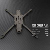 BelinRC 13 Inch 593mm Wheelblase T300 Pelat Karbon Normal Tipe X Kit Rangka Quadcopter Jarak Jauh 13/15 Inch untuk Drone FPV DIY