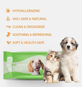 Lingettes spéciales pour chiens et chats, pour les fesses, les pieds, les déchirures, les taches, le déodorant, les lingettes humides - Product Image 3