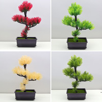 Plantes artificielles en plastique imitation pin et cyprès pour l'extérieur, vente en gros, décoration intérieure, artificielles, fausses plantes