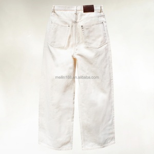Custom Unisex Jean Pants Blank Plain 14oz Heavyweight Straight Leg Loose Pants Casual Wear Men Button up Denim Pants Jeans Baggy - Product Image 2