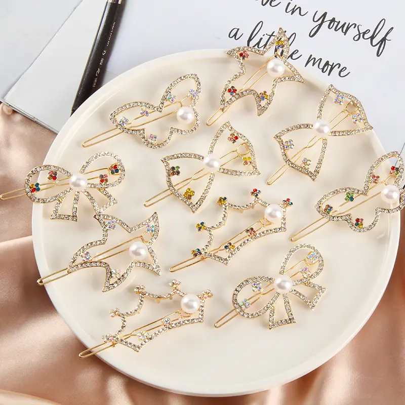 Épingles à cheveux en perles de diamant faites à la main pour femmes, épingles à cheveux de luxe de haute qualité, nouveau design, vente en gros