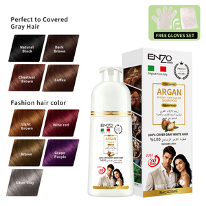 Shampoo colorant capillaire à l'extrait d'argan, permanent en 5 minutes, best-seller, couvrant les <span class=keywords><strong>cheveux</strong></span> <span class=keywords><strong>gris</strong></span> ou blancs - Product Image 3