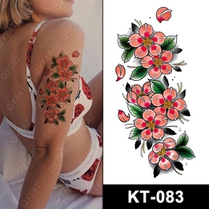 Tatouage temporaire floral sexy pour femmes et filles, personnalisé et en gros, imperméable, de haute qualité, sans danger pour la peau, pour le bras, l'épaule, le dos, le <span class=keywords><strong>pied</strong></span>, la jambe - Product Image 4
