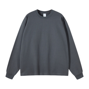 <span class=keywords><strong>Camisas</strong></span> de Manga Larga <span class=keywords><strong>para</strong></span> <span class=keywords><strong>Hombre</strong></span>, 100% Algodón, 385 g/m², Estampado en Relieve Personalizado, Cuello Redondo, con Logotipo Personalizado - Product Image 3