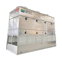 Condenseur évaporatif de réfrigération industrielle avec pompe pour système de fréon, bobine galvanisée à chaud et panneau extérieur en acier inoxydable (métal)