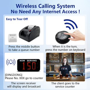 Số không dây chờ đợi xếp hàng khách hàng gọi hệ thống quản lý hàng đợi - Product Image 3