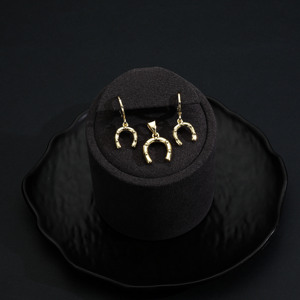 Nuovo Design alla Moda: Set di Orecchini Pendenti Placcati Oro per Donne, Orecchini a Cerchio con Croce, Trifoglio e Cuore, Gioielli all'Ingrosso - Product Image 4