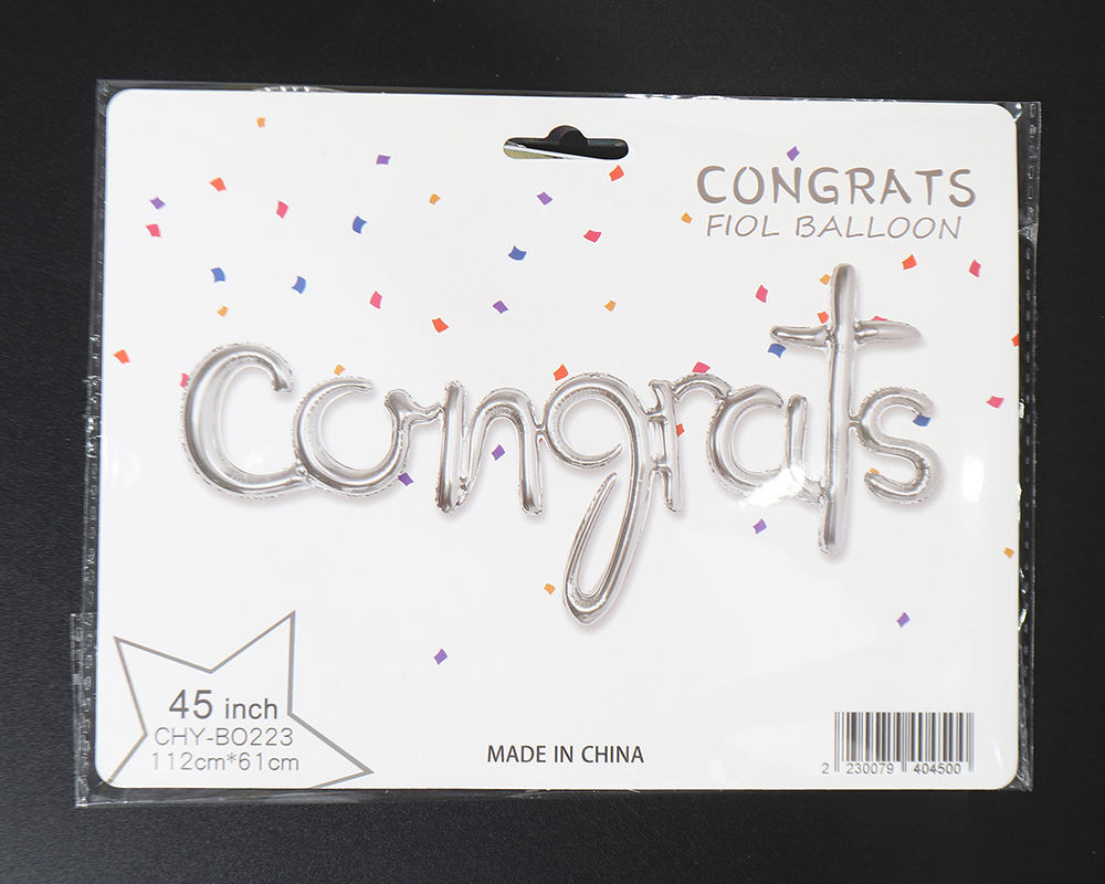 45inch Silver Congrats
