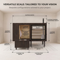 Sauna extérieur électrique Ploutara 185F avec piscine froide intégrée pour thérapie par contraste, système modulaire préfabriqué ETL CE
