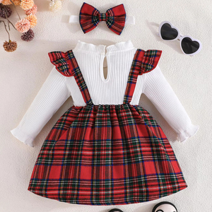 Vestido de Algodón Casual para Bebé Niña de 3 a 24 Meses, Largo hasta la Rodilla, Manga Larga, Bonito, Antiarrugas, Transpirable y Lavable - Product Image 3