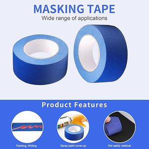 Nước kích hoạt màu xanh Crepe giấy <span class=keywords><strong>masking</strong></span> <span class=keywords><strong>tape</strong></span> mềm duy nhất hai mặt sơn Băng cao su dính đầy màu sắc Crepe giấy <span class=keywords><strong>masking</strong></span> <span class=keywords><strong>tape</strong></span> - Product Image 2