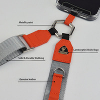 Funda de teléfono multifuncional Lamborghini con licencia oficial con correa de nailon, correa cruzada para el cuerpo, correas universales para teléfono móvil
