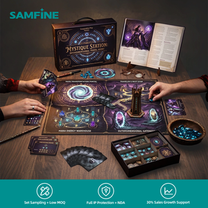 Boîtier de luxe pour RPG avec gaufrage <span class=keywords><strong>3D</strong></span> multi-niveaux, finition narrative anti-reflet de qualité ICTI FSC pour étui de protection haut de gamme pour jeux de stratégie - Product Image 1