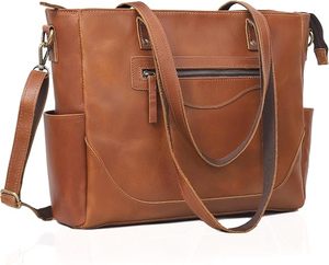 Women's Genuine Leather <b>Tote</b> Purse <b>Bag</b> Elegant Top Handle Satchel Handbag Large Capacity Shopping <b>Bag</b> Fashion Shoulder Purse - Product Image 2