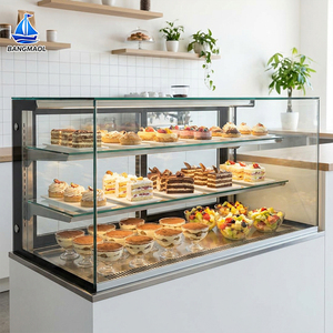 Vitrina Refrigerada Comercial para Pasteles, Gabinete Refrigerado para Postres, Exhibidor <span class=keywords><strong>de</strong></span> Panadería y Pastelería para Tiendas <span class=keywords><strong>de</strong></span> Pasteles y Cafeterías - Product Image 5