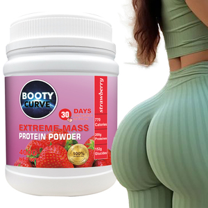 Vente flash : Poudre de protéines Booty Curve Strawberry Extreme Mass pour aider à épaissir et à repulper les fesses - Product Image 1