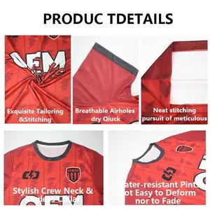 Vêtements de football par sublimation, ensembles de maillots de football pour l'entraînement des hommes, vêtements de sport de football personnalisés, uniforme d'équipe de football