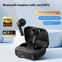 Headset In-Ear All-In-One dengan Pemutar MP3 Model Plug-In Plastik untuk Pria dan Wanita Akses Pribadi Baru untuk Pelajar