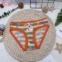 Amysi 14586 #   Culottes pour adolescentes en dentelle de soie de lait, imprimées, respirantes, pour l'été, à porter tous les jours