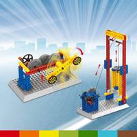 Ensemble de blocs de construction d'ingénierie mécanique 44 pièces 3-en-1 STEM, modèle d'avion à engrenages, jouet de construction éducatif pour enfants de 6 ans et plus