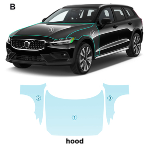Para Volvo V60 <span class=keywords><strong>Inscription</strong></span> R Design, Cada Parte de la Película Protectora de TPU PPF Precortada, Película Transparente Autorreparable Antiarañazos - Product Image 1