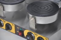 Nueva Máquina Eléctrica Comercial de Doble Cabezal para Rollos de Pollo y Panqueques de Huevo, 220V, de Acero Inoxidable de Grado Alimenticio, Ajustable
