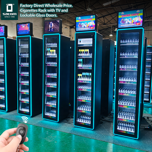 Vitrine à cigarettes télécommandée Satom 50m avec porte en verre trempé et écran LCD - Product Image 3